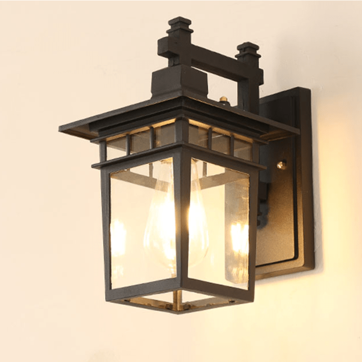 Outdoor Wall Light | Adjustable Hooded Head | Aluminum & Glass