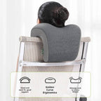 Office Chair Headrest Pillow | Ergonomic Memory Foam | 8 Massage Points