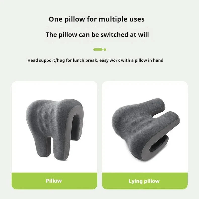 Office Chair Headrest Pillow | Ergonomic Memory Foam | 8 Massage Points