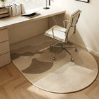 Office Chair Mat | Non-Slip Polyester Fleece & Smooth Rolling | Semi-Circular