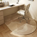 Office Chair Mat | Non-Slip Polyester Fleece & Smooth Rolling | Semi-Circular