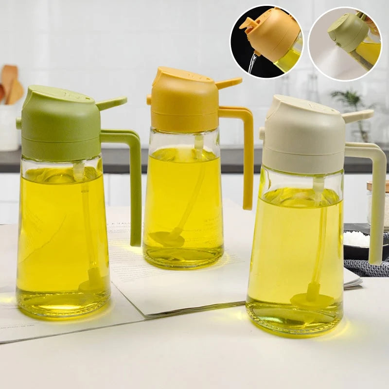 Oil Dispenser Bottle | Dual-Function Spray & Pour
