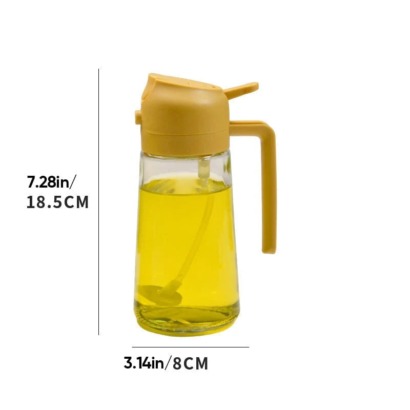 Oil Dispenser Bottle | Dual-Function Spray & Pour