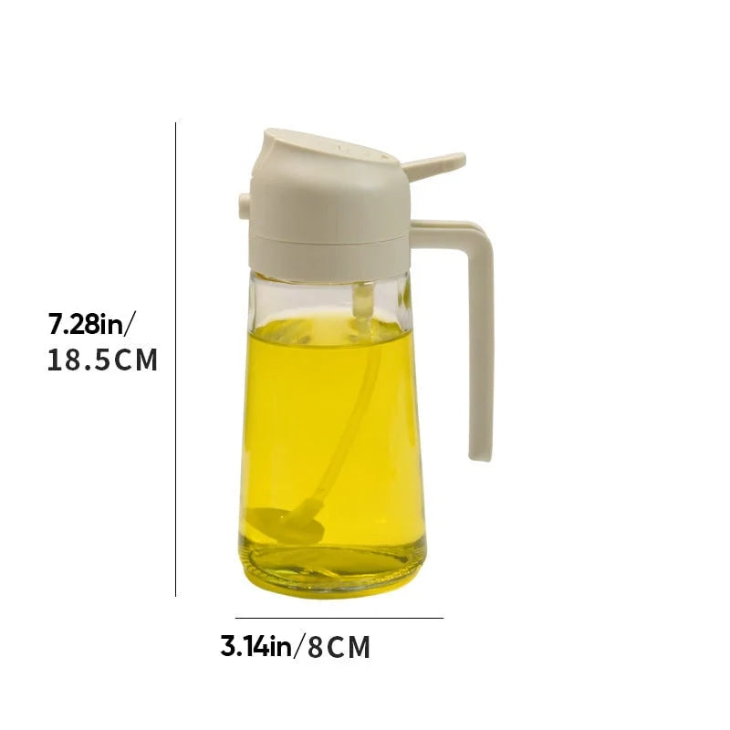 Oil Dispenser Bottle | Dual-Function Spray & Pour
