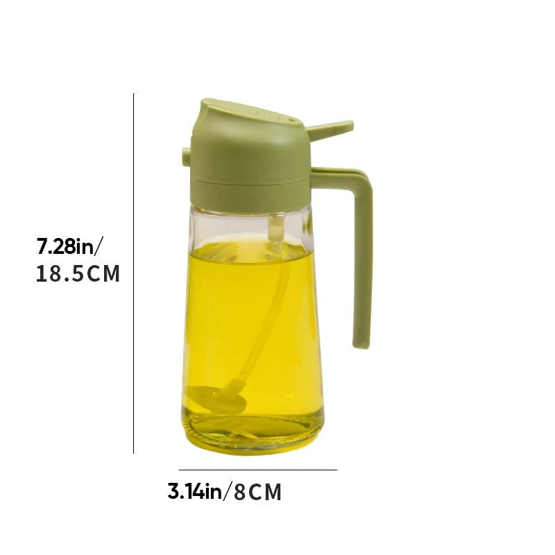 Oil Dispenser Bottle | Dual-Function Spray & Pour