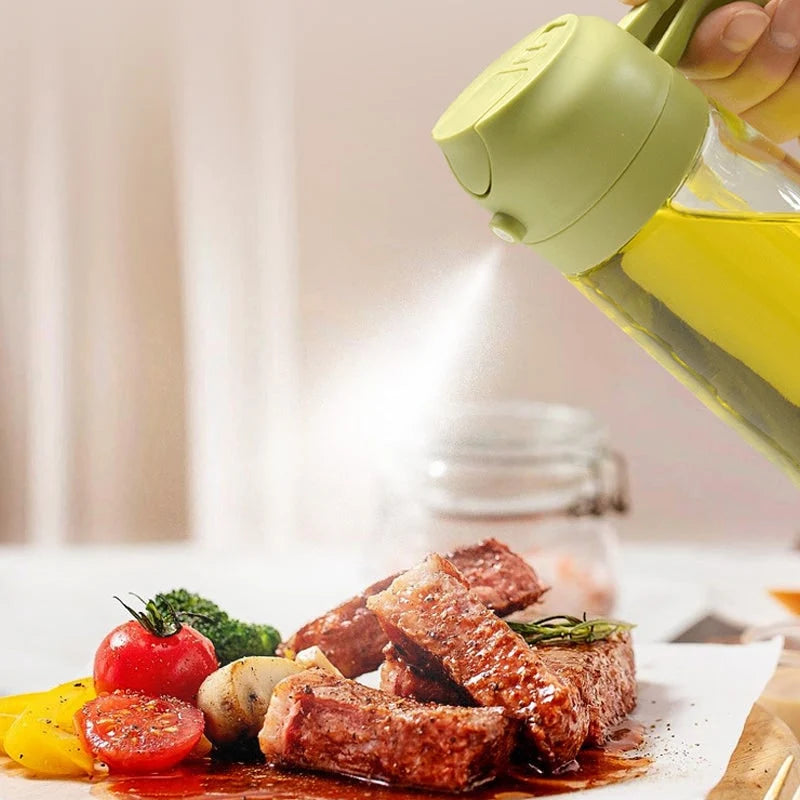 Oil Dispenser Bottle | Dual-Function Spray & Pour