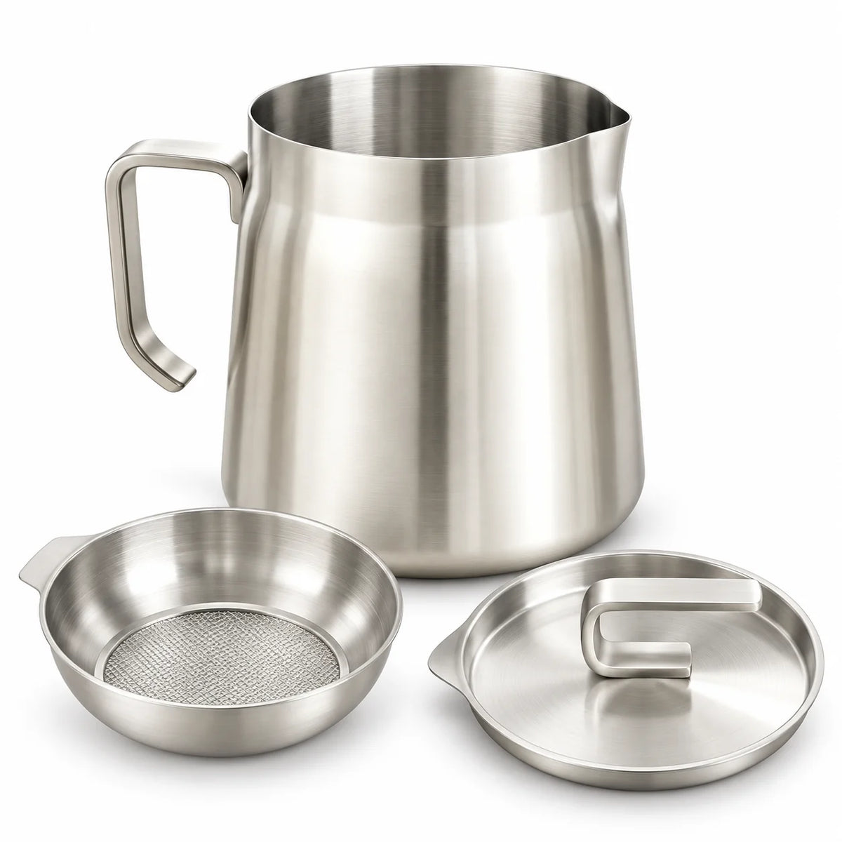 Oil Strainer Pot | Stainless Steel 2-in-1 Frying & Straining | 1.8L & 2.2L