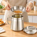 Oil Strainer Pot | Stainless Steel 2-in-1 Frying & Straining | 1.8L & 2.2L