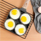 Omelette Pan | 4-Compartment Nonstick | Induction Compatible