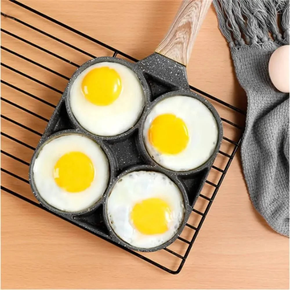 Omelette Pan | 4-Compartment Nonstick | Induction Compatible