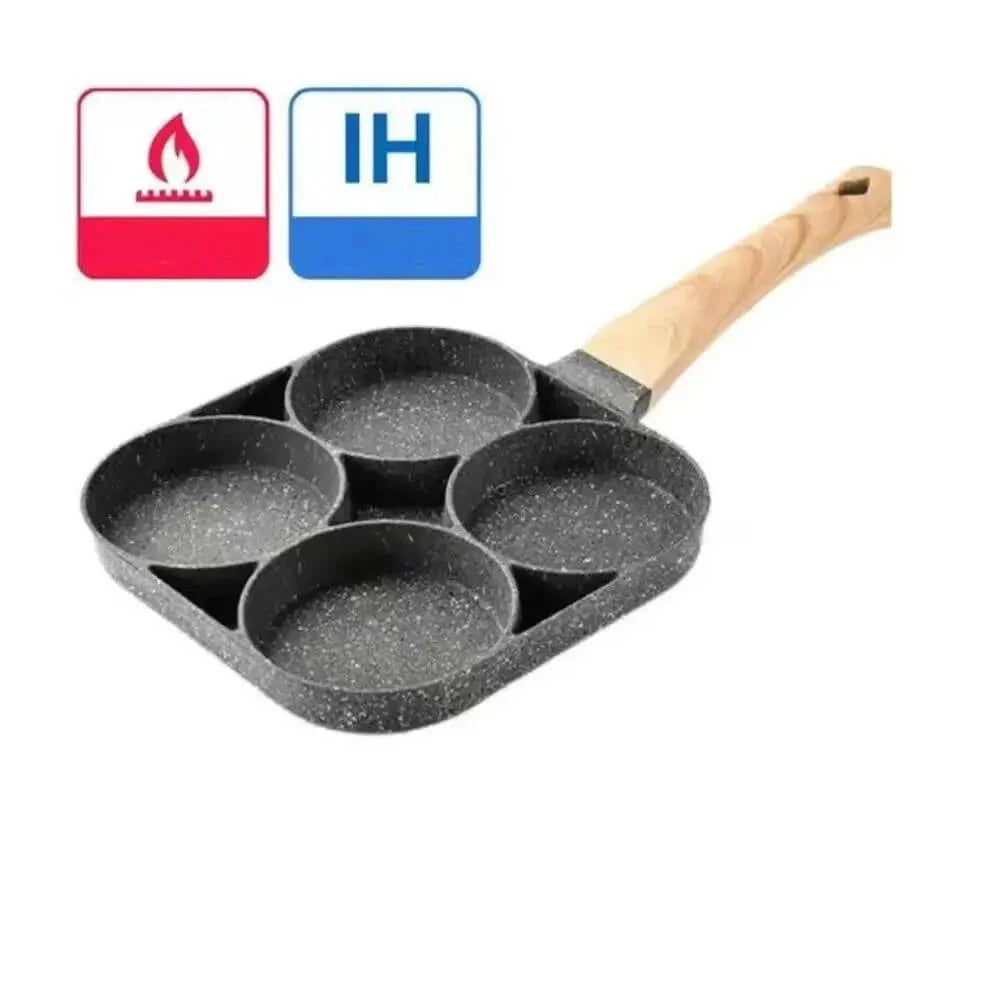 Omelette Pan | 4-Compartment Nonstick | Induction Compatible