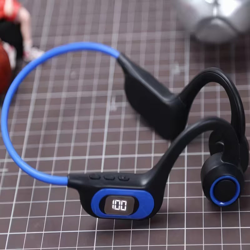 Open-Ear Bone Conduction Headphones with LED Display