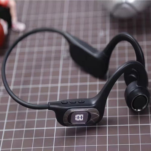 Open-Ear Bone Conduction Headphones with LED Display