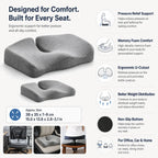 Orthopedic Seat Cushion | Memory Foam, Ergonomic & Non-Slip