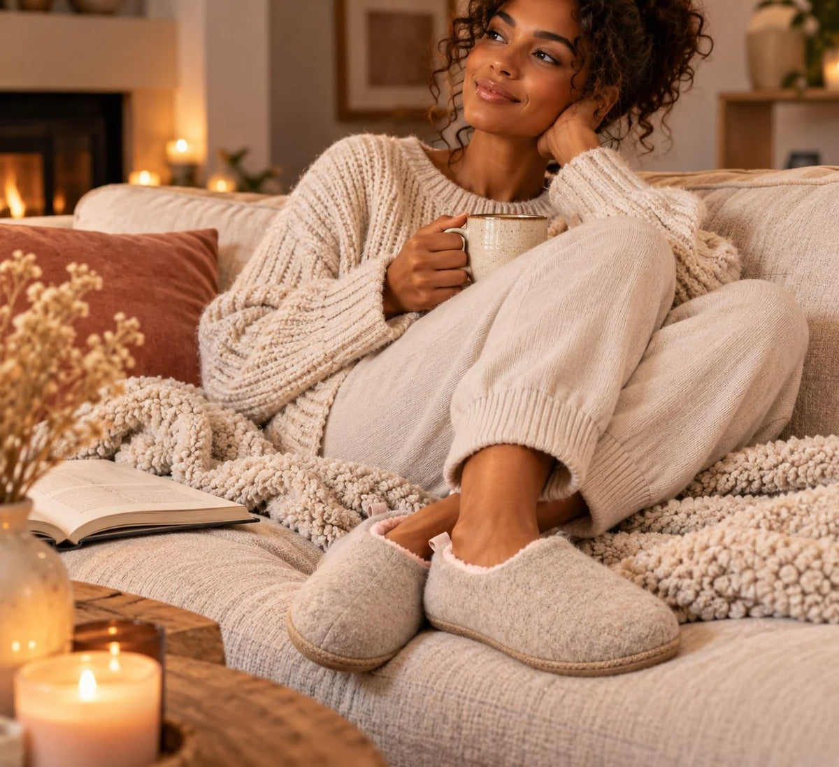 Orthopedic Slippers | Fleece-Lined & Supportive | Unisex Slip-On