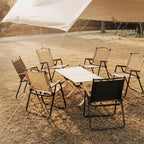 Outdoor Chair | Foldable & Lightweight Oxford Fabric | Beech Wood Armrests
