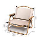 Outdoor Chair | Foldable & Lightweight Oxford Fabric | Beech Wood Armrests