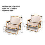 Outdoor Chair | Foldable & Lightweight Oxford Fabric | Beech Wood Armrests