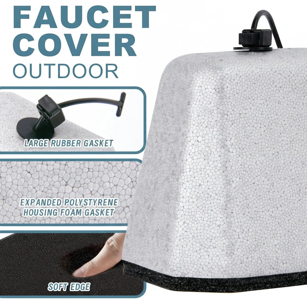 Outdoor Faucet Cover | Thick Insulated Foam & Secure Toggle Closure | Pack of 2