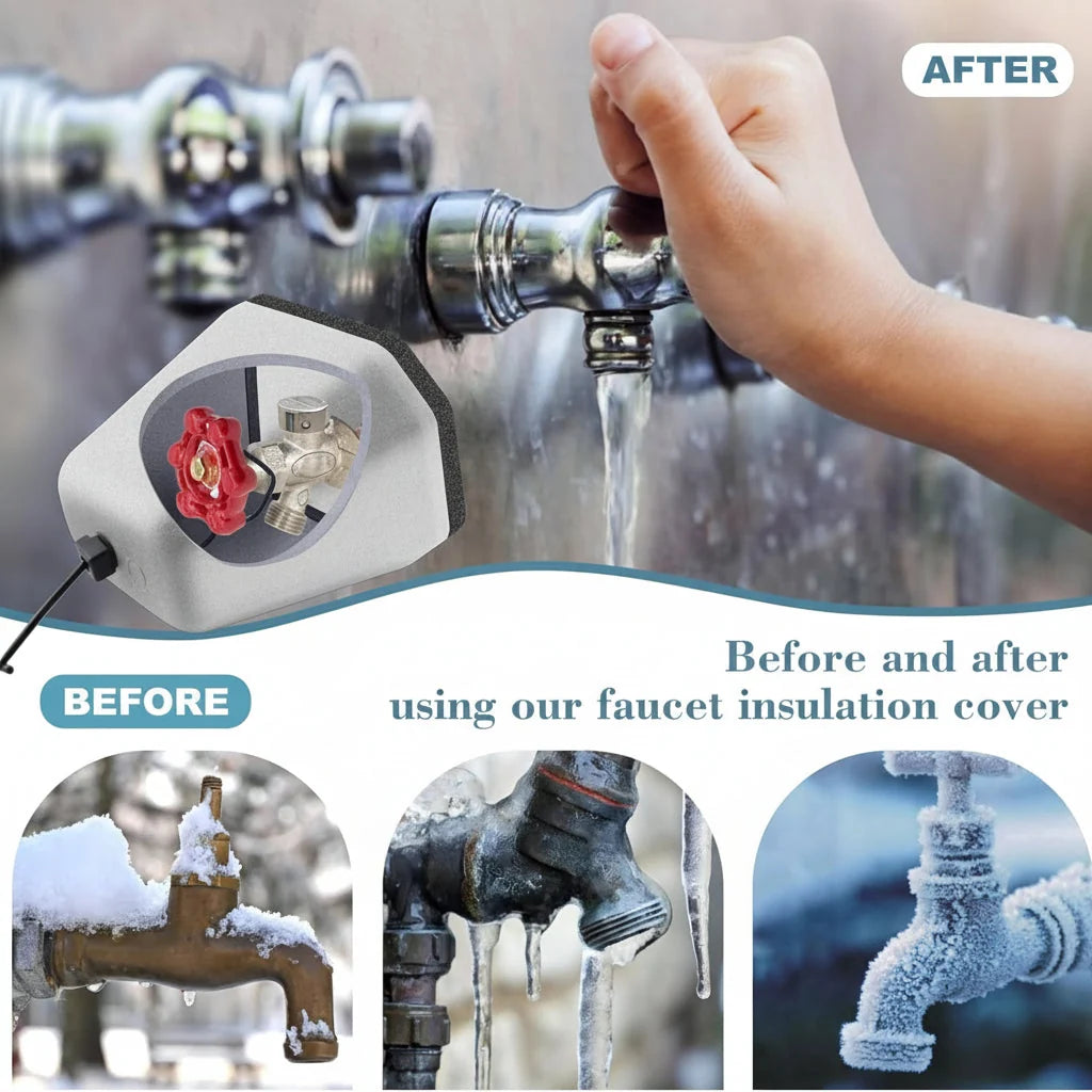 Outdoor Faucet Cover | Thick Insulated Foam & Secure Toggle Closure | Pack of 2