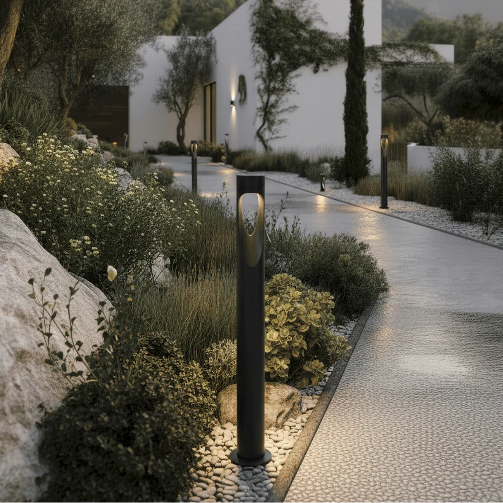 Outdoor Floor Lamp | Weather-Resistant LED | Freestanding Round Base