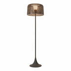 Outdoor Floor Lamp | Woven Rattan Shade & Warm LED | IP65