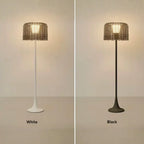 Outdoor Floor Lamp | Woven Rattan Shade & Warm LED | IP65