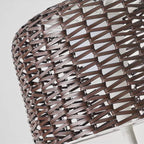 Outdoor Floor Lamp | Woven Rattan Shade & Warm LED | IP65