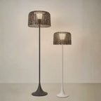 Outdoor Floor Lamp | Woven Shade & Warm LED | IP65