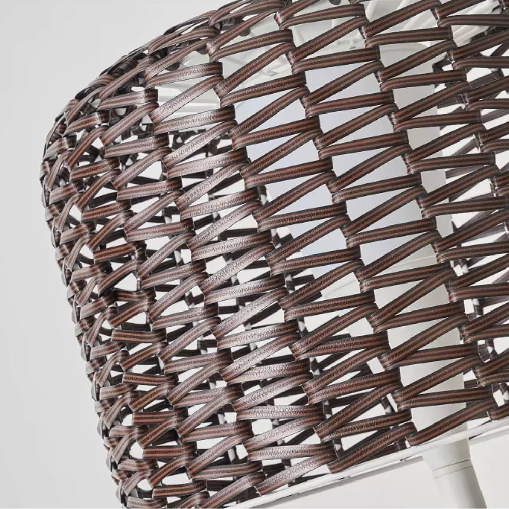 Outdoor Floor Lamp | Woven Shade & Warm LED | IP65