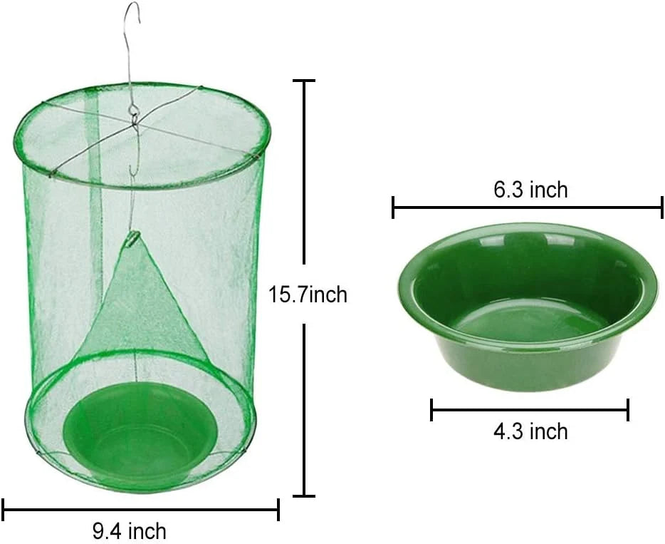 Outdoor Fly Trap | Reusable Iron Mesh & Non-Toxic | Pack Of 6
