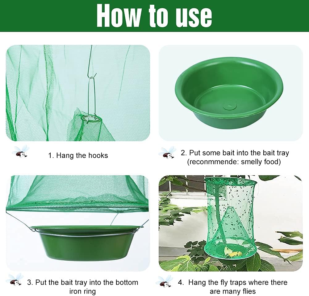 Outdoor Fly Trap | Reusable Iron Mesh & Non-Toxic | Pack Of 6