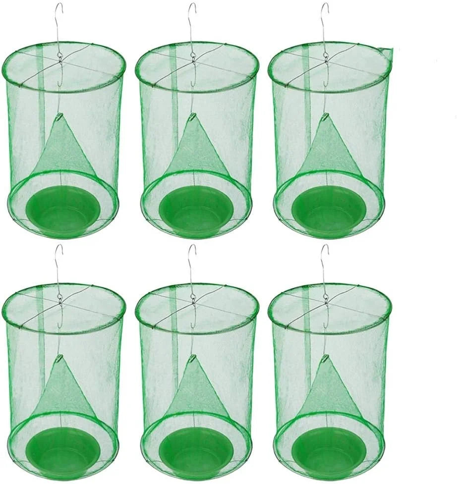 Outdoor Fly Trap | Reusable Iron Mesh & Non-Toxic | Pack Of 6