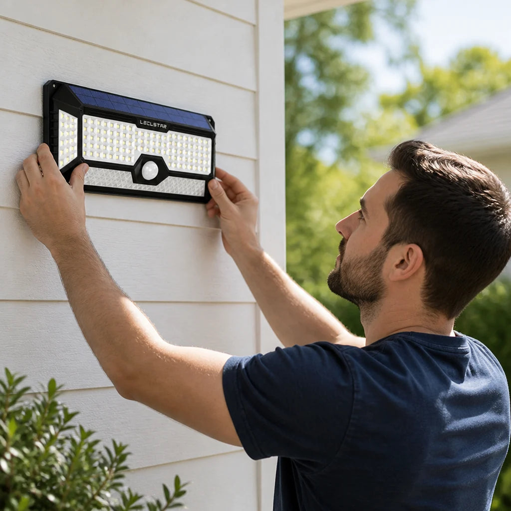 Outdoor Motion Sensor Light | Solar-Powered & IP65 Weatherproof | 120° Detection