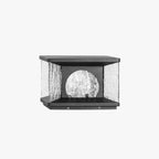 Outdoor Pillar Light | Cylindrical Metal Frame & Glass Panels | LED Bulb