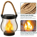 Outdoor Solar Lantern | Realistic Flickering Flame & Weatherproof | Up to 12 Hours