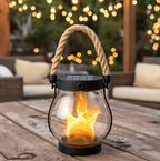 Outdoor Solar Lantern | Realistic Flickering Flame & Weatherproof | Up to 12 Hours
