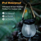 Outdoor Solar Lantern | Realistic Flickering Flame & Weatherproof | Up to 12 Hours