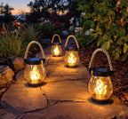 Outdoor Solar Lantern | Realistic Flickering Flame & Weatherproof | Up to 12 Hours