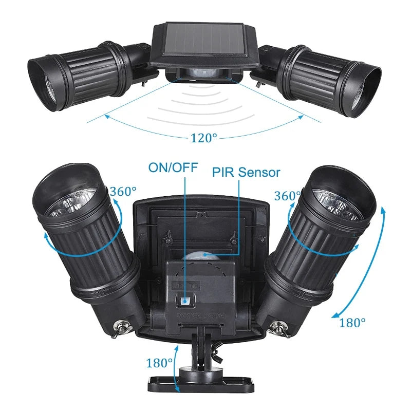 Outdoor Solar Security Light | Motion-Sensor & 360° Adjustable