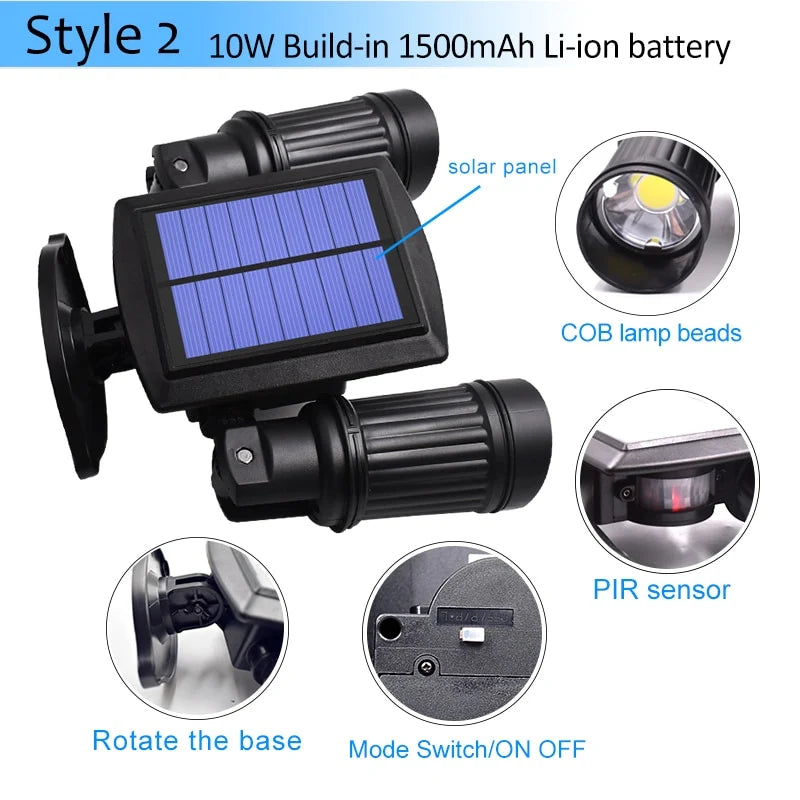 Outdoor Solar Security Light | Motion-Sensor & 360° Adjustable
