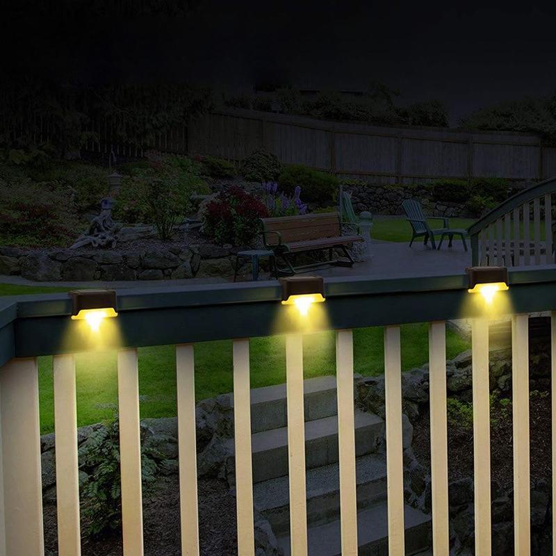 Outdoor Stair Lights | Solar-Powered Auto-On Waterproof | 4-Pack