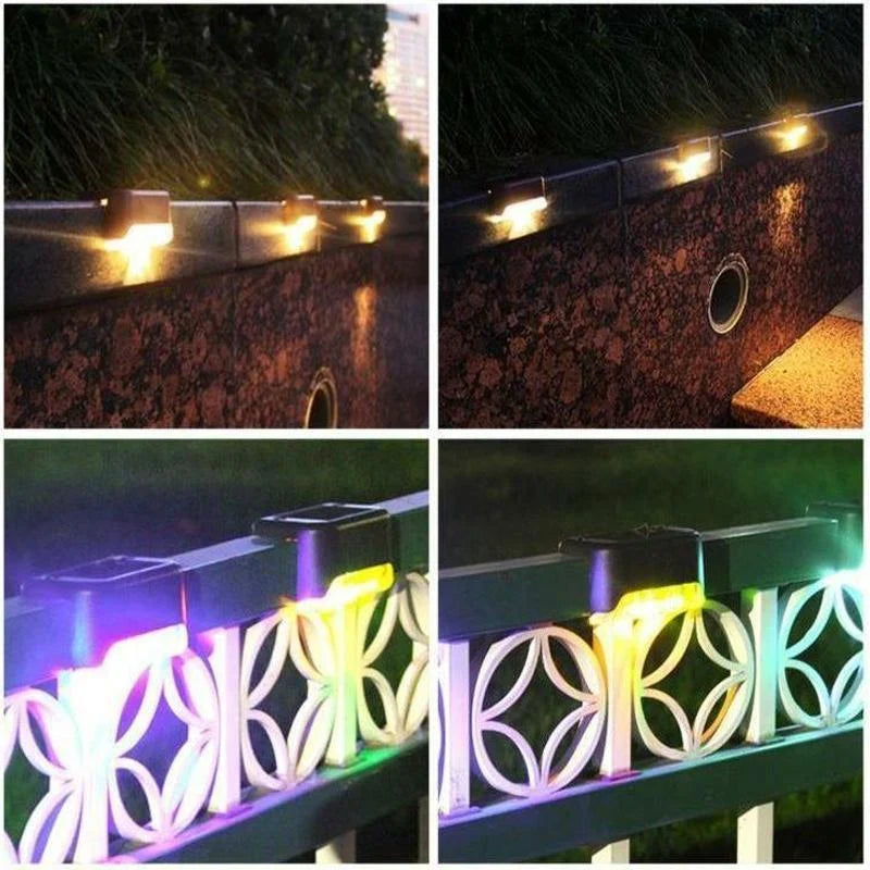 Outdoor Stair Lights | Solar-Powered Auto-On Waterproof | 4-Pack