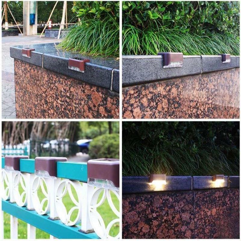 Outdoor Stair Lights | Solar-Powered Auto-On Waterproof | 4-Pack