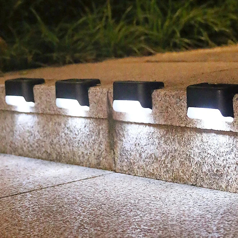 Outdoor Stair Lights | Solar-Powered Auto-On Waterproof | 4-Pack