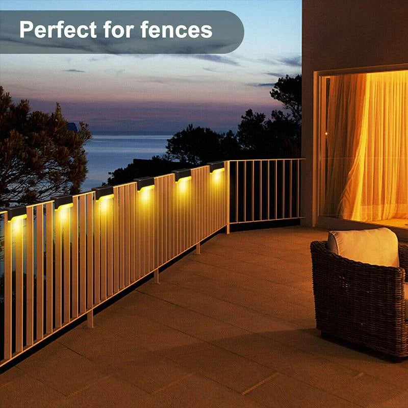 Outdoor Stair Lights | Solar-Powered Auto-On Waterproof | 4-Pack