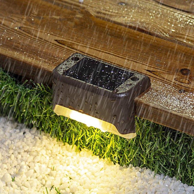 Outdoor Stair Lights | Solar-Powered Auto-On Waterproof | 4-Pack