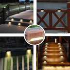 Outdoor Stair Lights | Solar-Powered Auto-On Waterproof | 4-Pack