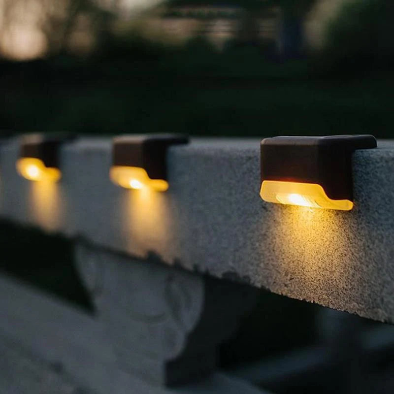 Outdoor Stair Lights | Solar-Powered Auto-On Waterproof | 4-Pack