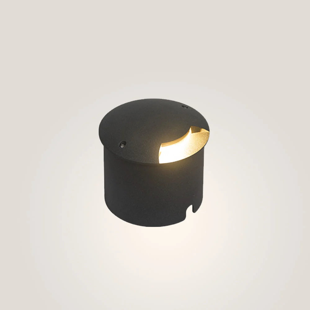 Outdoor Step & Deck Light | Metal Body & Glass Cap Shade | Weatherproof
